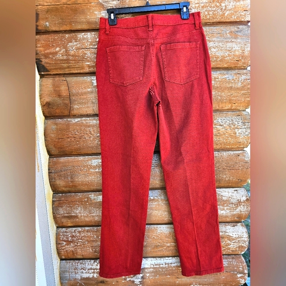 Gloria Vanderbilt Wine Red Fall Holiday Amanda Denim Jeans Stretchy Size 6 - Picture 10 of 13